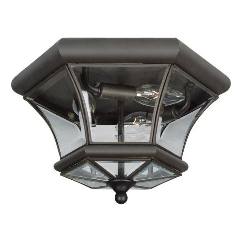 Livex Lighting Monterey Ceiling Mount in Bronze/Brass