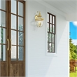 Livex Lighting Monterey 3-Light Brass Outdoor Wall Lantern in Polished Brass