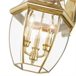 Livex Lighting Monterey 3-Light Brass Outdoor Wall Lantern in Polished Brass
