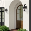 Livex Lighting Monterey 3-Light Brass Outdoor Wall Lantern in Black