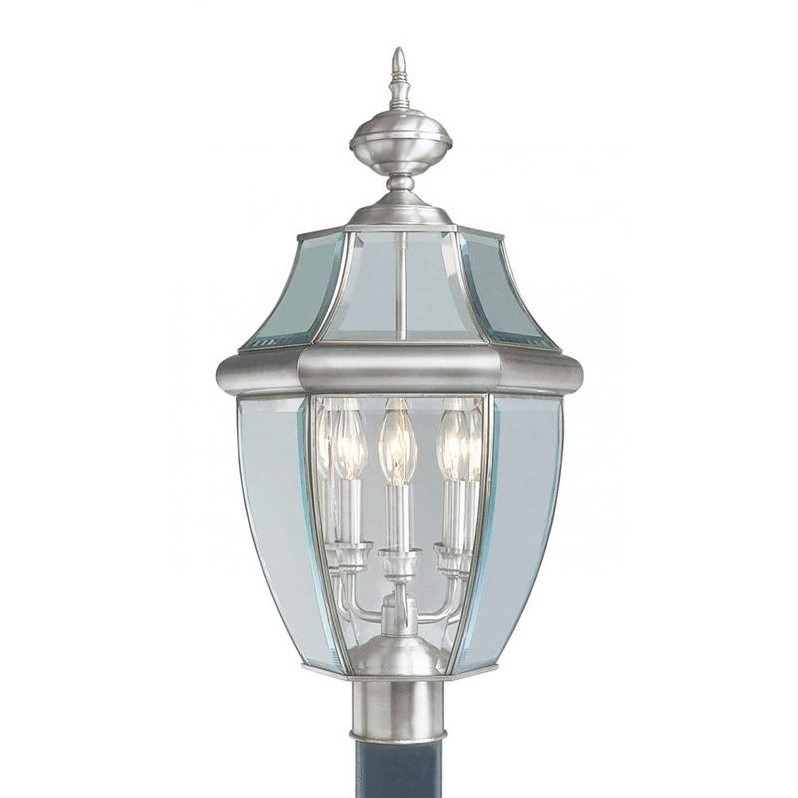 Livex Lighting Monterey Outdoor Post Head in Brushed Nickel
