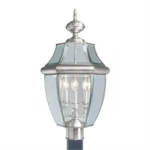Livex Lighting Monterey Outdoor Post Head in Brushed Nickel