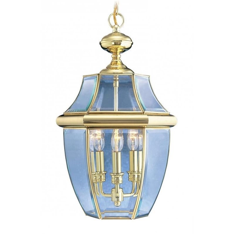 Livex Lighting Monterey Outdoor Chain Hang in Polished Brass