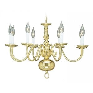 Livex Lighting Williamsburgh Chandelier in Polished Brass