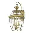 Livex Lighting Monterey Outdoor Wall Lantern in Antique Brass