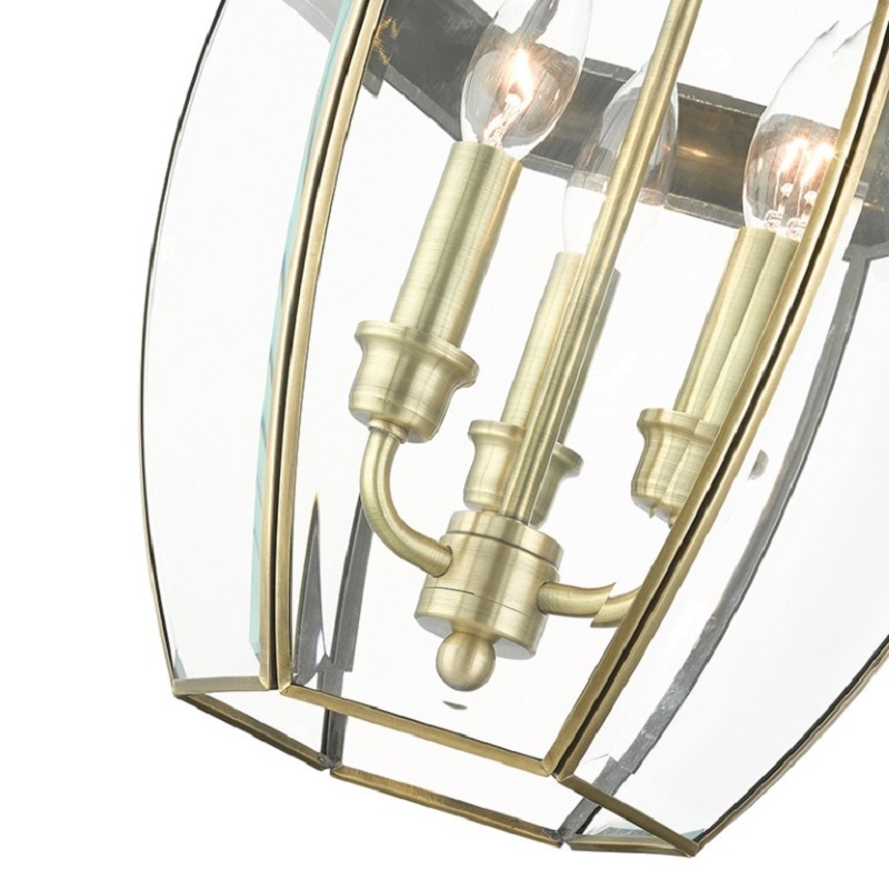Livex Lighting Monterey Outdoor Wall Lantern in Antique Brass