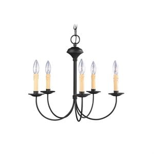 Livex Lighting Heritage Chandelier in Black