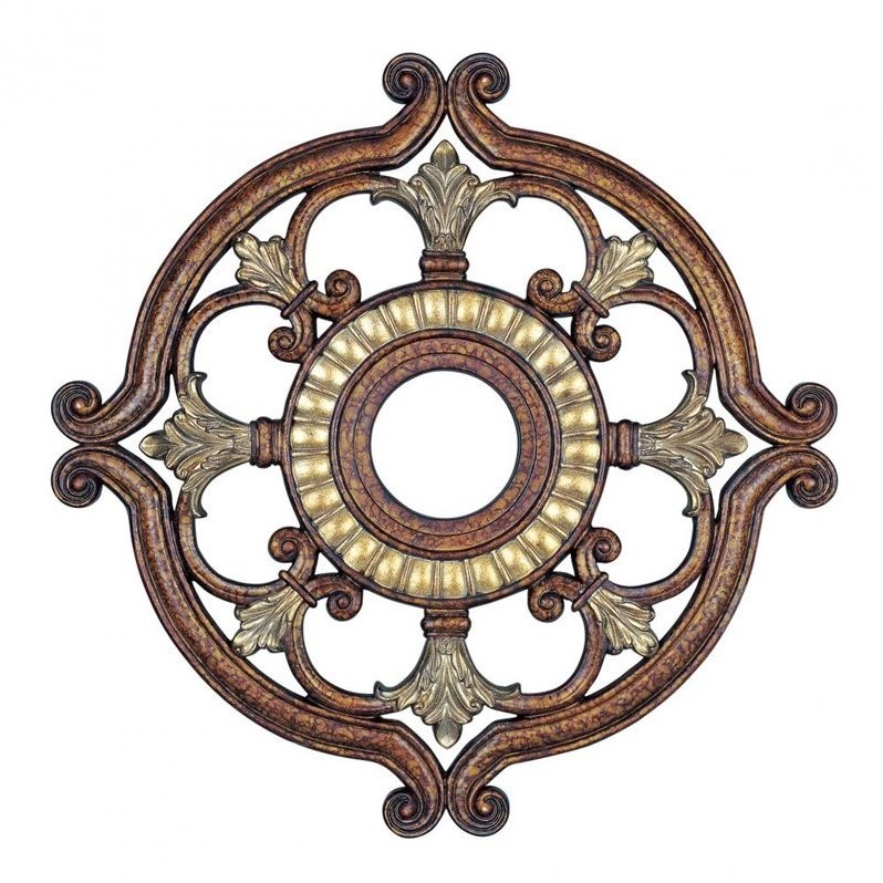 Livex Lighting Ceiling Medallion in Palacial Bronze with Gilded Accents