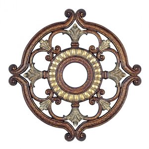 Livex Lighting Ceiling Medallion in Palacial Bronze with Gilded Accents