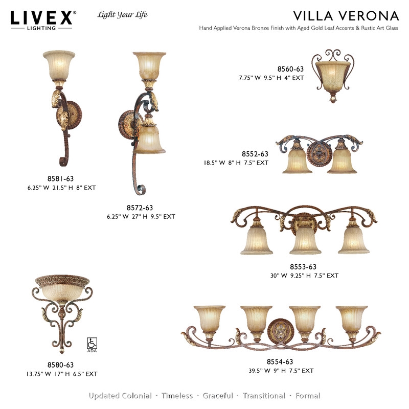 Livex Lighting Villa Verona Wall Sconce in Verona Bronze