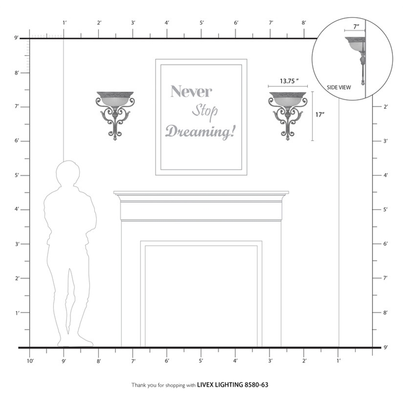 Livex Lighting Villa Verona Wall Sconce in Verona Bronze