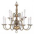 Livex Lighting Williamsburgh Chandelier in Antique Brass