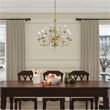 Livex Lighting Williamsburgh 12-Light Metal Chandelier in Polished Brass