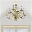Livex Lighting Williamsburgh 12-Light Metal Chandelier in Polished Brass
