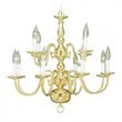 Livex Lighting Williamsburgh 12-Light Metal Chandelier in Polished Brass