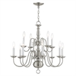 Livex Lighting Williamsburgh 12 Light Brushed Nickel Chandelier