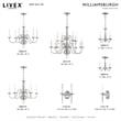 Livex Lighting Williamsburgh 12 Light Brushed Nickel Chandelier