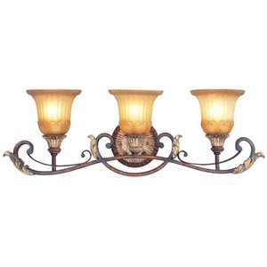 Livex Lighting Villa Verona Bath in Verona Bronze with Aged Gold Leaf Accents