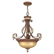 Livex Lighting Villa Verona Inverted Pendant in Bronze in Multi-Color