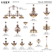 Livex Lighting Villa Verona Inverted Pendant in Bronze in Multi-Color