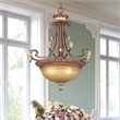 Livex Lighting Villa Verona Inverted Pendant in Bronze in Multi-Color