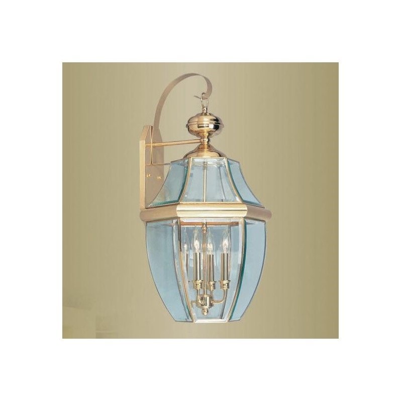 Livex Lighting Monterey Outdoor Wall Lantern in Polished Brass