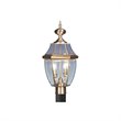 Livex Lighting Monterey 2 Light Outdoor Post Head in Antique Brass