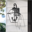 Livex Lighting Westover 2-Light Brass Outdoor Wall Lantern in Black