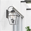 Livex Lighting Westover 2-Light Brass Outdoor Wall Lantern in Black