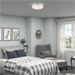 Livex Lighting Titania 3-Light Metal & Glass Ceiling Mount in Brushed Nickel