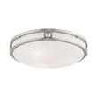 Livex Lighting Titania 3-Light Metal & Glass Ceiling Mount in Brushed Nickel
