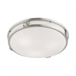 Livex Lighting Titania 3-Light Metal & Glass Ceiling Mount in Brushed Nickel
