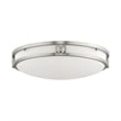 Livex Lighting Titania 3-Light Metal & Glass Ceiling Mount in Brushed Nickel
