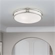 Livex Lighting Titania 3-Light Metal & Glass Ceiling Mount in Brushed Nickel