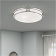 Livex Lighting Titania 3-Light Metal & Glass Ceiling Mount in Brushed Nickel