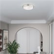 Livex Lighting Titania 3-Light Metal & Glass Ceiling Mount in Brushed Nickel
