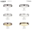 Livex Lighting Titania 3-Light Metal & Glass Ceiling Mount in Brushed Nickel