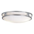 Livex Lighting Titania 3-Light Metal & Glass Ceiling Mount in Brushed Nickel