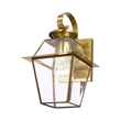 Livex Lighting Westover 1-Light Brass Outdoor Wall Lantern in Antique Brass