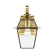 Livex Lighting Westover 1-Light Brass Outdoor Wall Lantern in Antique Brass