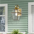 Livex Lighting Westover 1-Light Brass Outdoor Wall Lantern in Antique Brass