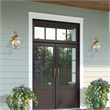 Livex Lighting Westover 2-Light Brass Outdoor Wall Lantern in Antique Brass