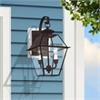 Livex Lighting Westover 2-Light Brass Outdoor Wall Lantern in Bronze