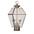 Livex Lighting Westover 2 Light Outdoor Post Head in Antique Brass