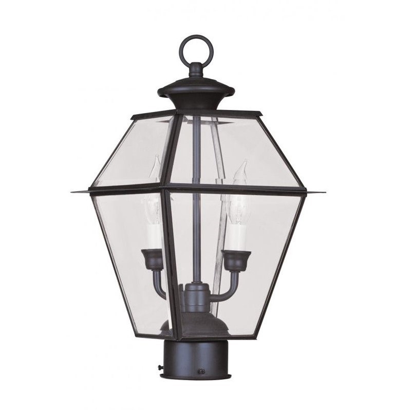 Livex Lighting Westover 2 Light Outdoor Post Head in Bronze
