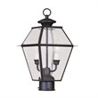 Livex Lighting Westover 2 Light Outdoor Post Head in Bronze