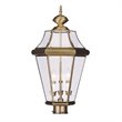 Livex Lighting Georgetown Outdoor Post Head in Antique Brass