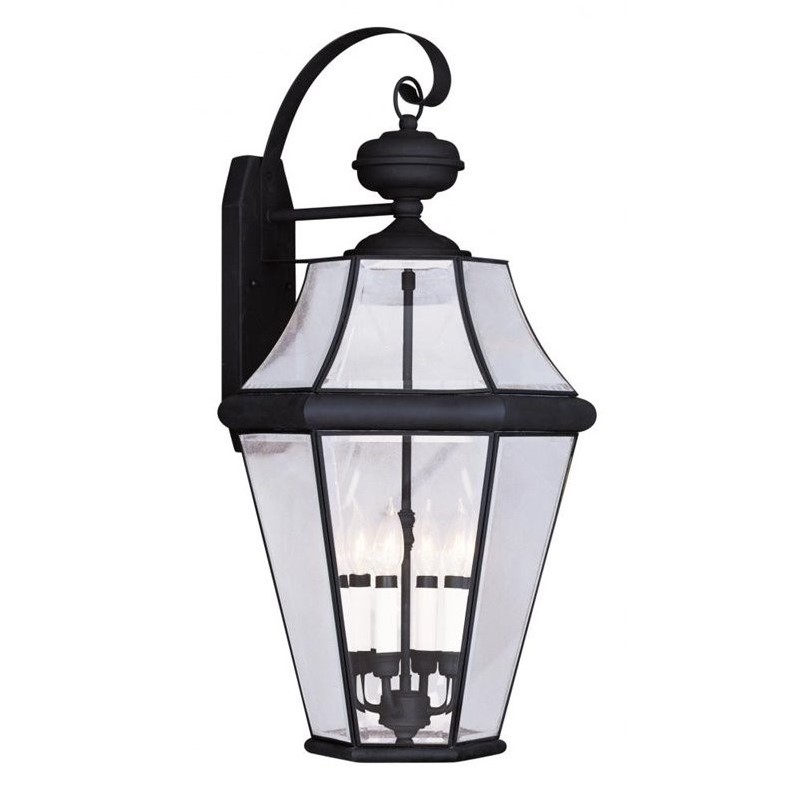 Livex Lighting Georgetown Outdoor Wall Lantern in Black