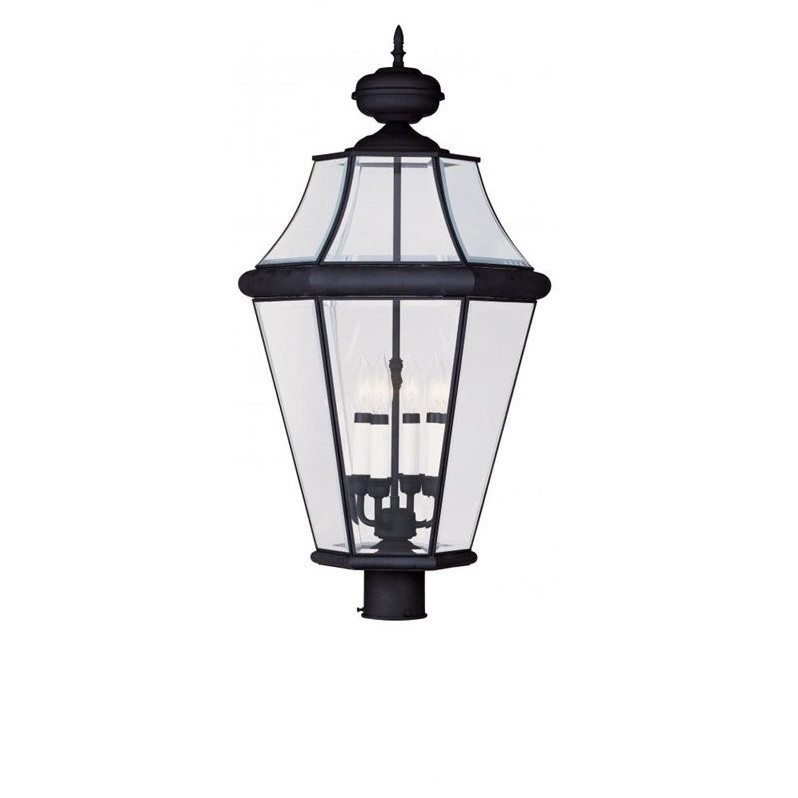 Livex Lighting Georgetown Outdoor Post Head in Black