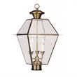 Livex Lighting Westover Outdoor Post Head in Antique Brass